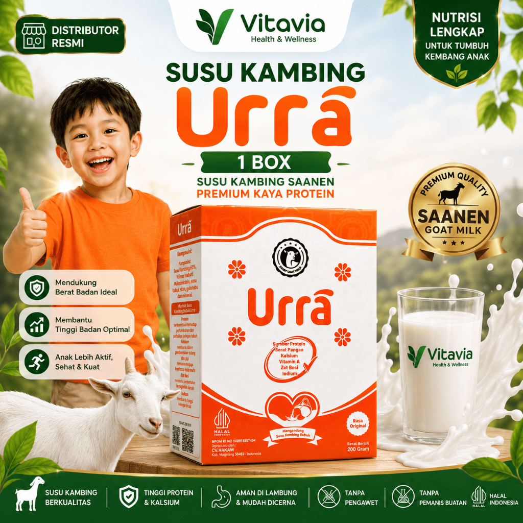 Susu Kambing Urra 1 Box | Susu Kambing Saanen Premium Kaya Protein