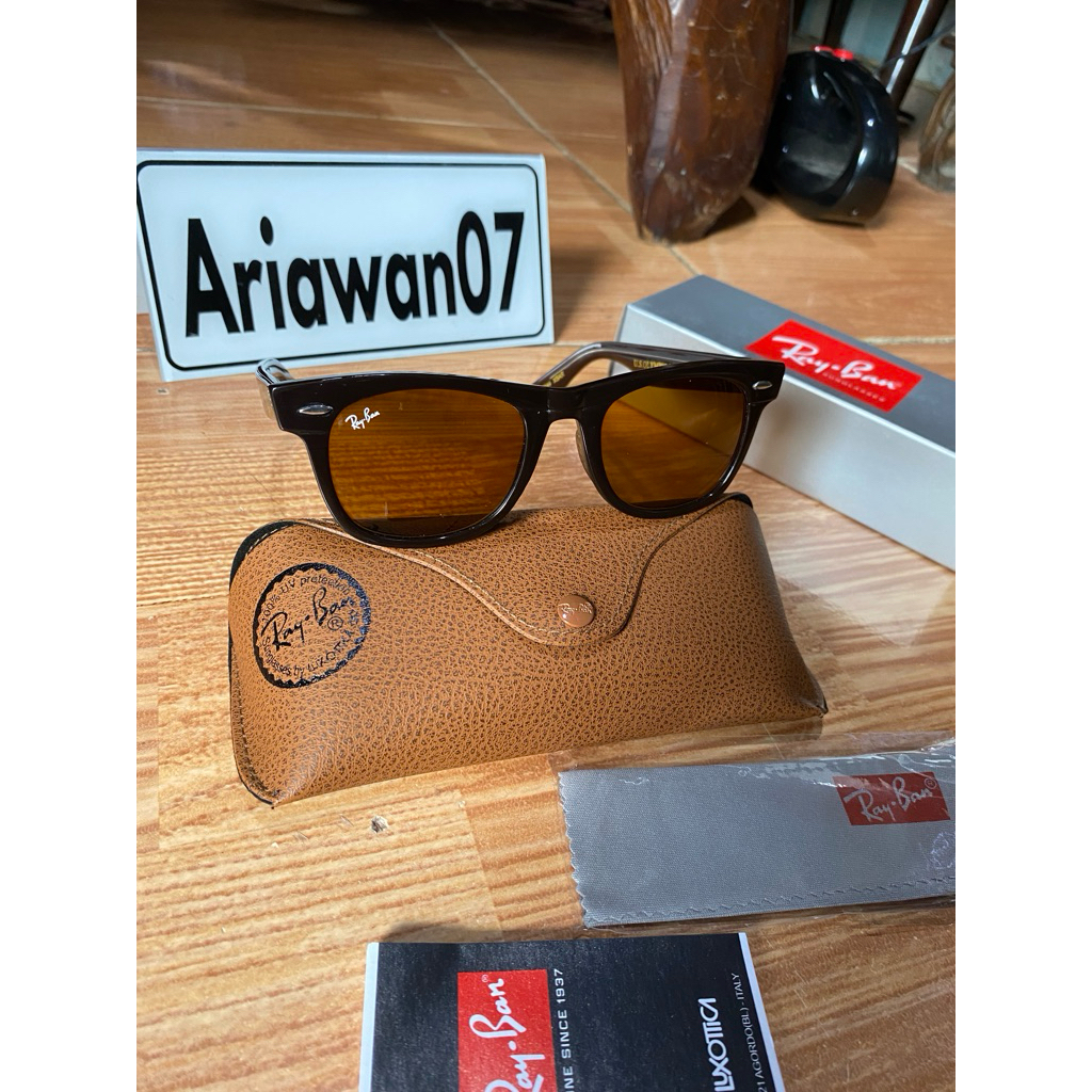 kacamata ray-ban wayfarer olympic series usa full brown