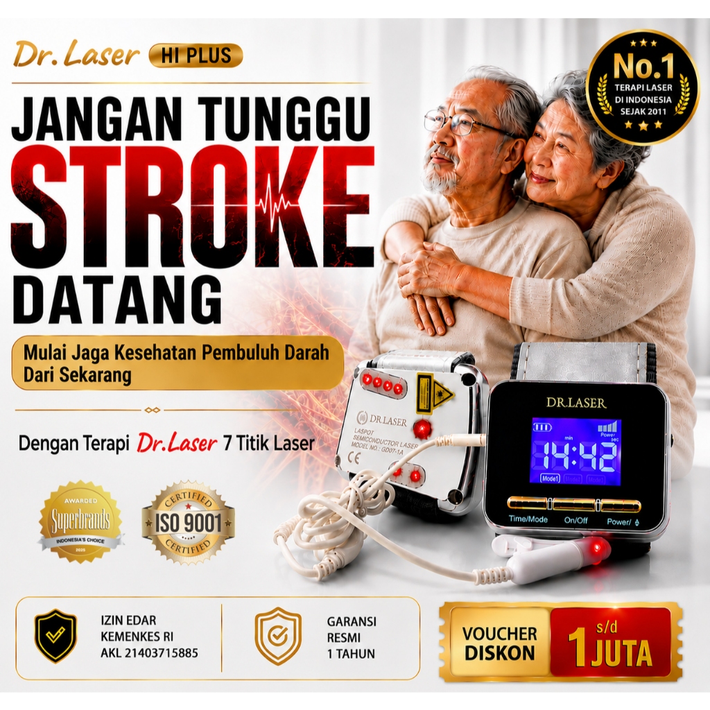DR LASER HI PLUS GOGOMALL - MEMPERCEPAT PROSES PEMULIHAN PASCA STROKE