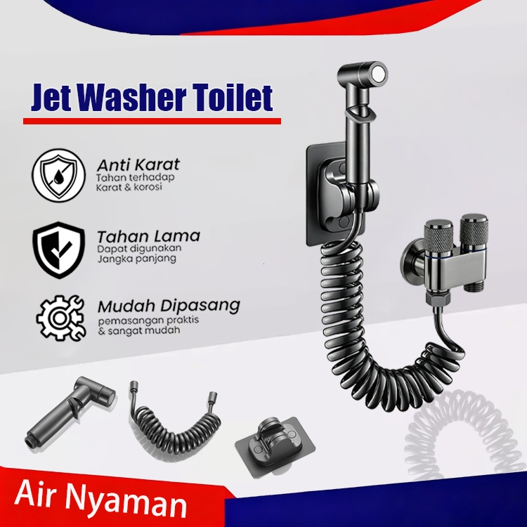Jet Washer Toilet/Jet Shower Closet Stainless/Bidet Toilet/Kran Closet Duduk/Double Angle Valve Kran