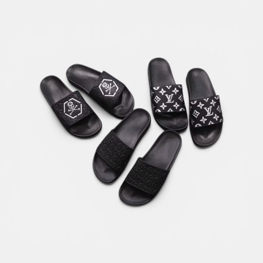 Sandal Slide Import Pria Sandal Branded