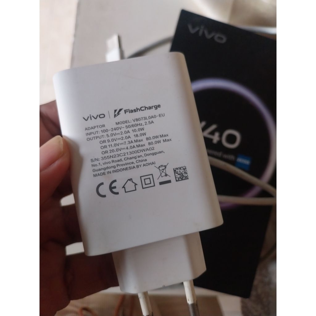 charger  original vivo 80 watt