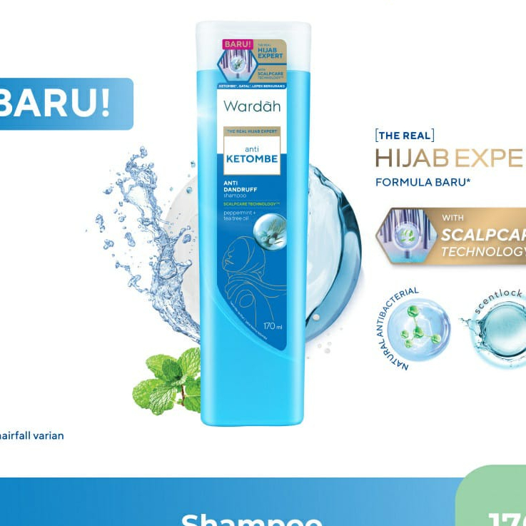 Beautyland Wardah 170 Ml Shampoo Dan Conditioner Nutri Shine Hair Fall Anti Dandruff Haircare Sampo