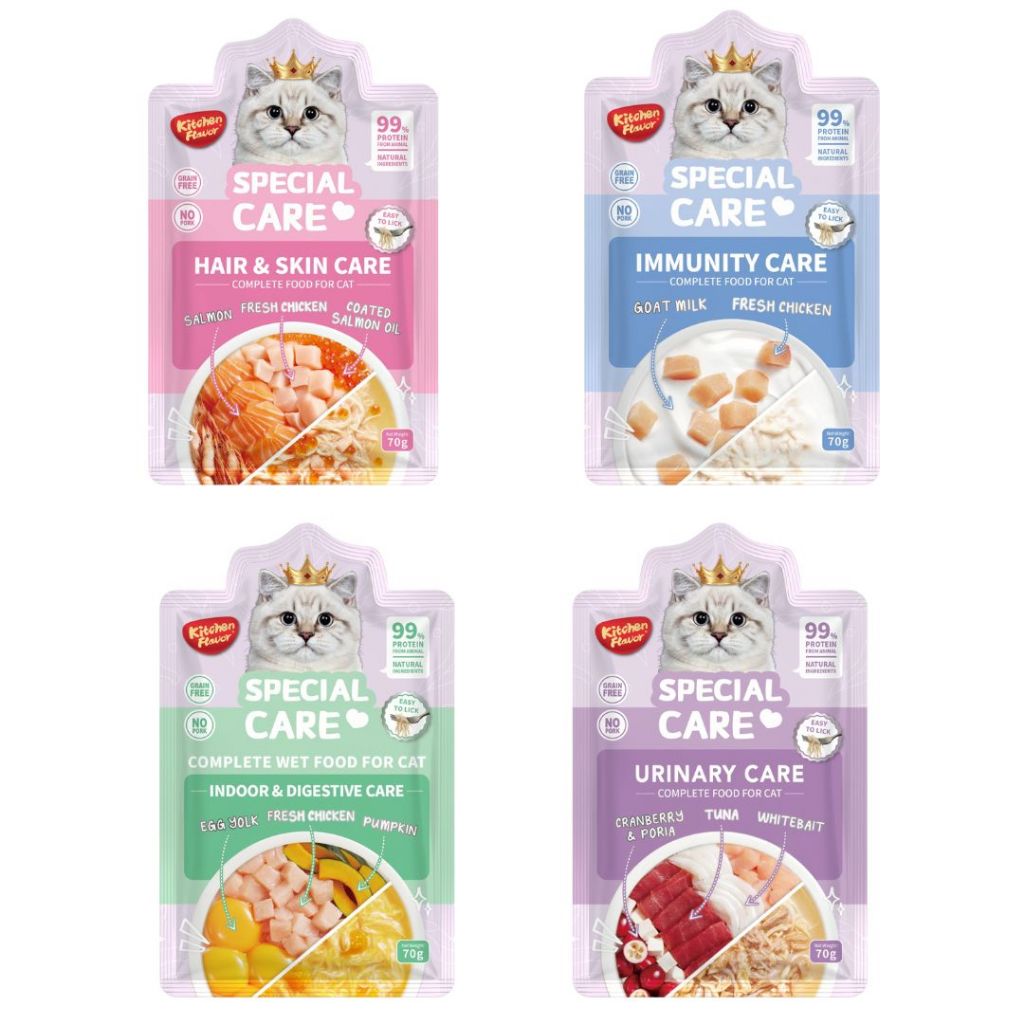KITCHEN FLAVOR Adult Cat Special Care Wet Food Pouch 70gr