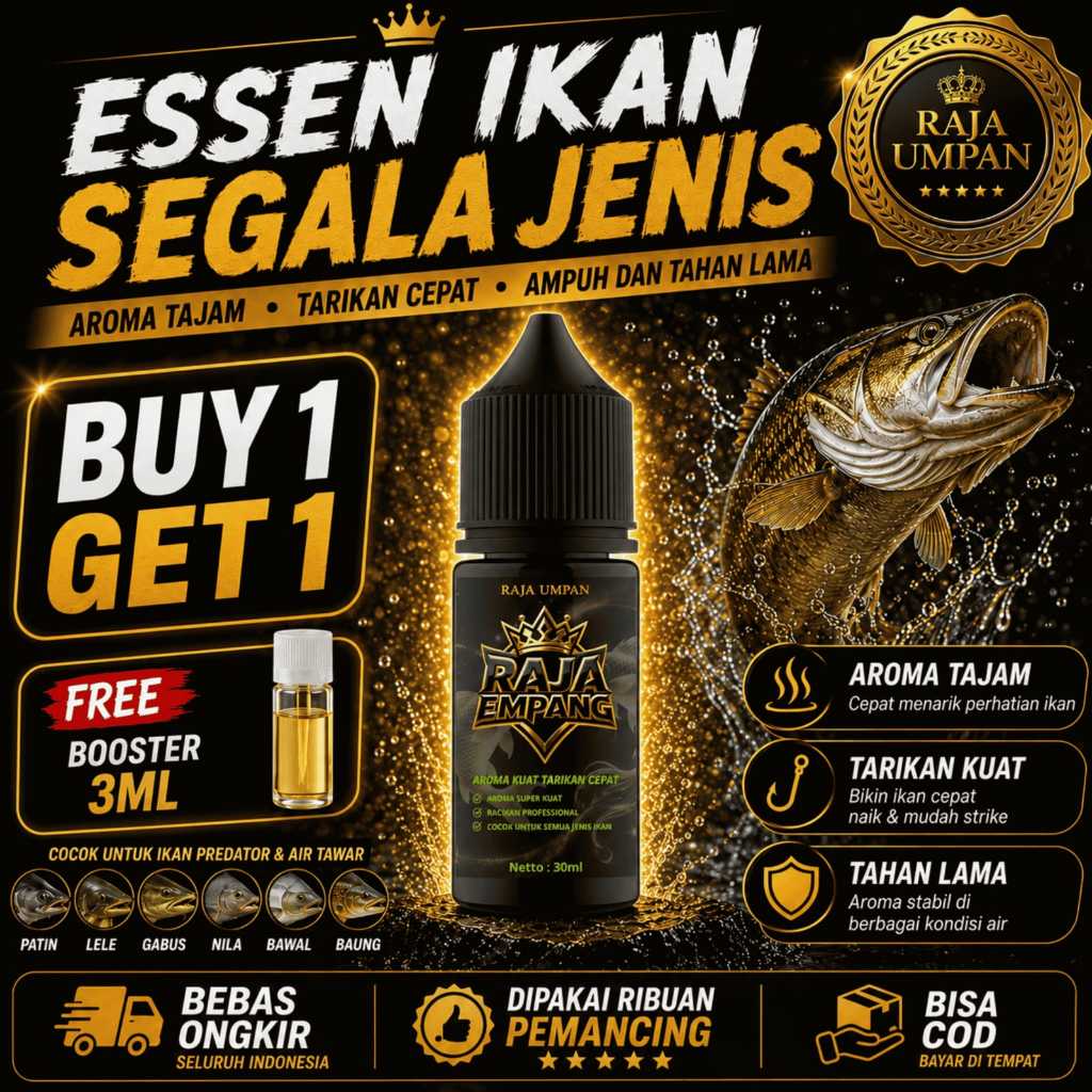 Essen  untuk Semua Jenis Ikan paling ampih Termasuk Bawal Sepat Tombro Sidat Belut Belanak dan patin