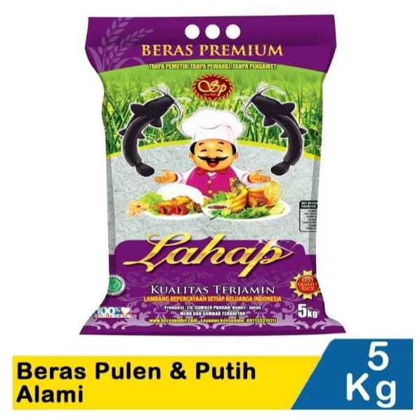 BERAS LAHAP/LAHAP LELE 5KG BERAS PREMIUM 5KG PULEN BERSIH
