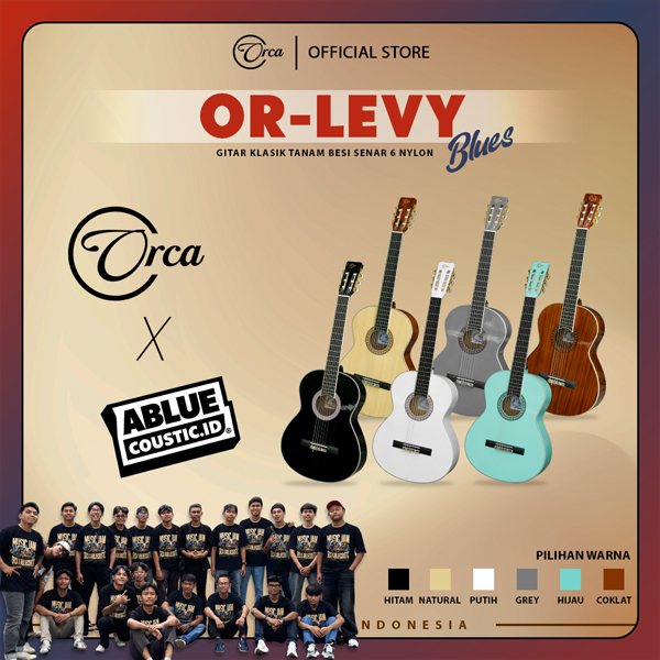 ORCA Gitar Klasik Tanam Besi ( OR - LEVY Blues ) Senar 6 Nylon