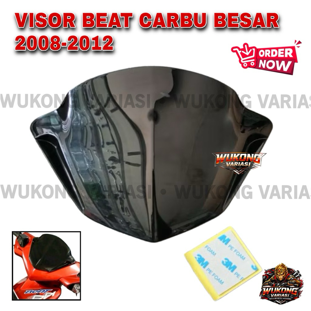 VISOR BEAT LAMA VISOR BEAT CARBU BEAT OLD 2008-2012 VISOR BEAT KARBU BESAR 2008-2012 Visor Beat Karb