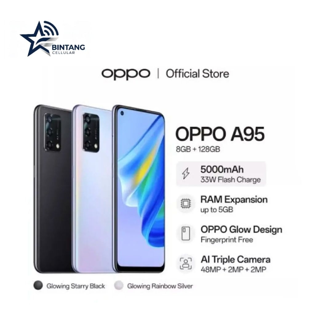 HP OPPO A95 8/128 GB - OPPO A95 RAM 8GB ROM 128GB GARANSI RESMI