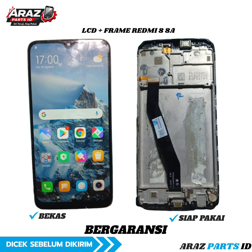 LCD + Frame Redmi 8 / 8A / 8A Pro  Bekas - Araz Parts ID