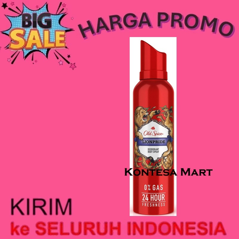 Spray Old Spice Lionpride Deodorant Body Freshness Deodoran Ketiak Segar Dodorant Dedoran 140 ml