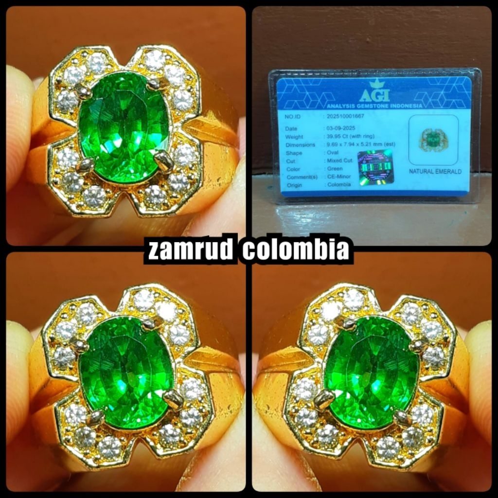 original 100% permata Jamrud Colombia super hawaii