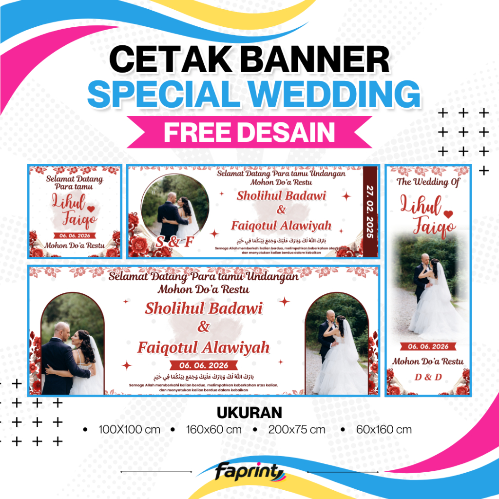 Cetak Spanduk Banner Pernikahan Nikah Kawin Wedding Selamat Datang Doa Restu