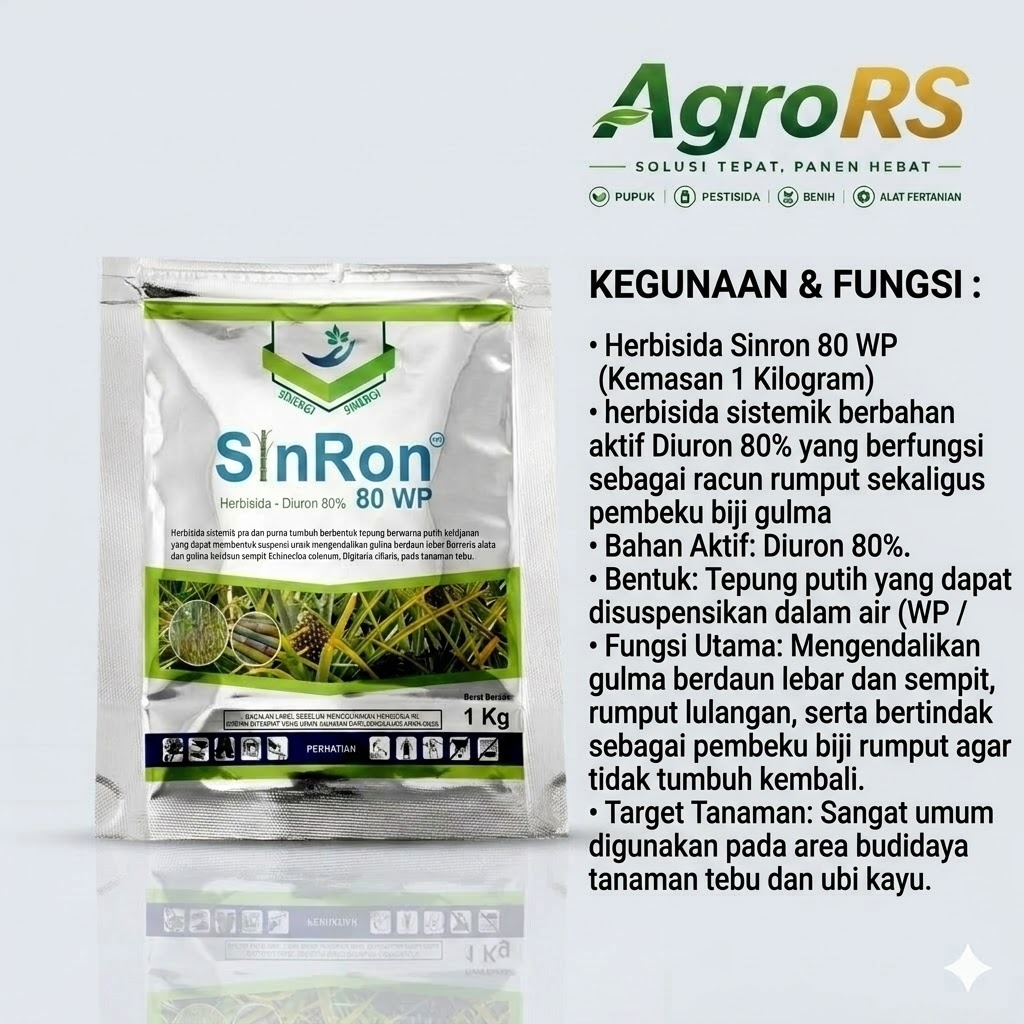 SINRON 1KG HERBISIDA DIURON 80WP PEMBEKU BIJI RUMPUT