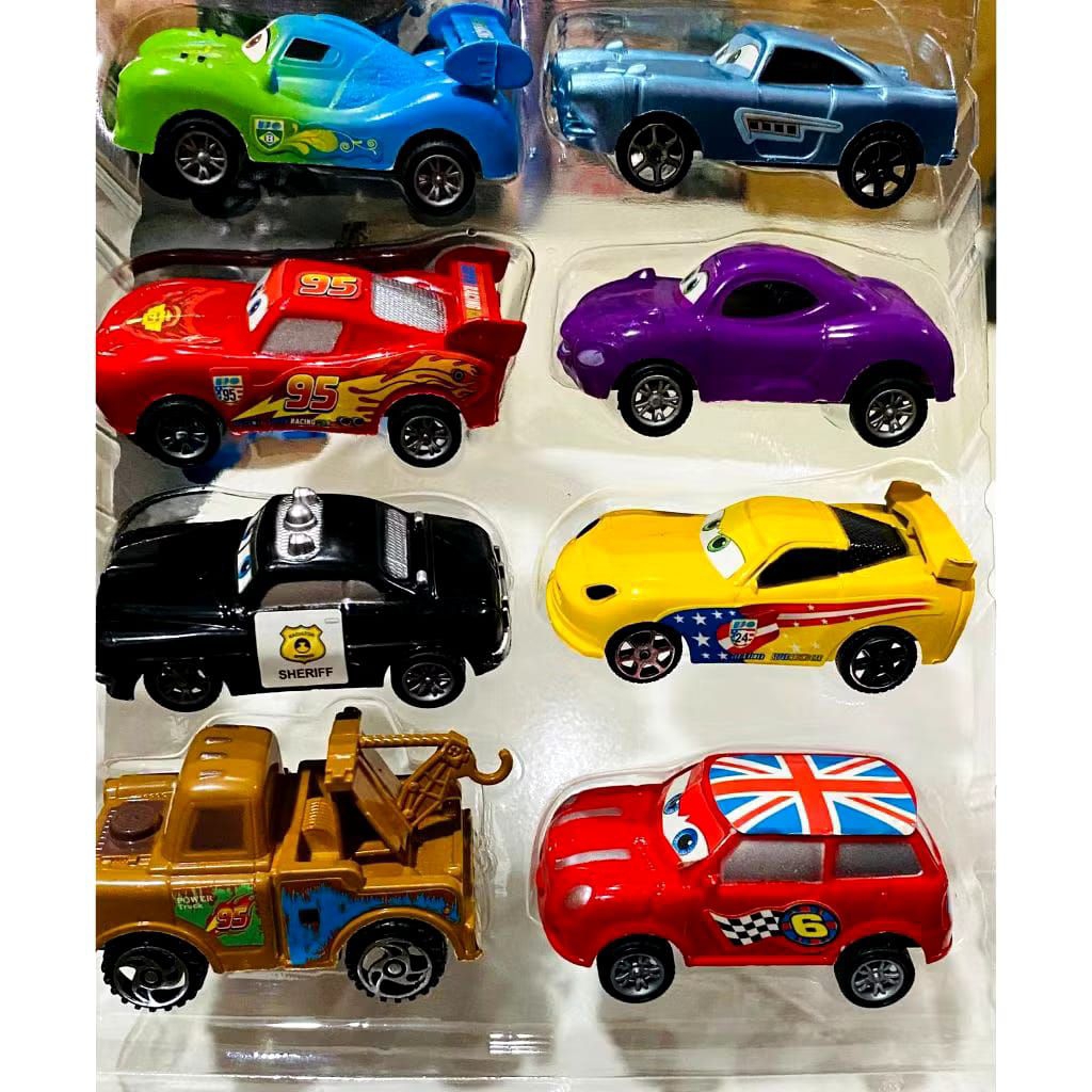 Mainan Cars Mini Mobil Mcqueen Disney Pixar  isi 8pcs Pullback