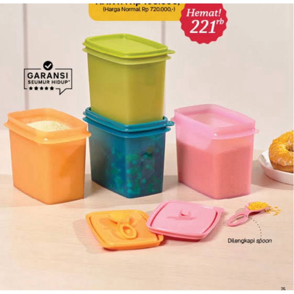 season saver wadah gula tupperware