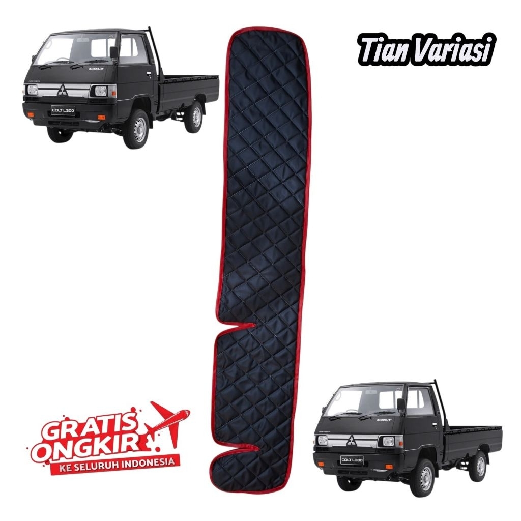 alas dashboard mobil pickup Mitsubishi Colt L300, cover dashboard mobil pickup L300, motif wajik ber