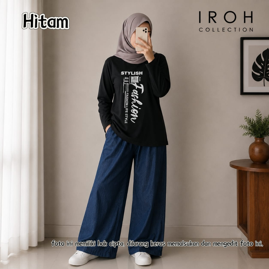 SETELAN WANITA JEANS DEWASA SETCEL KULOT TERBARU KEKINIAN