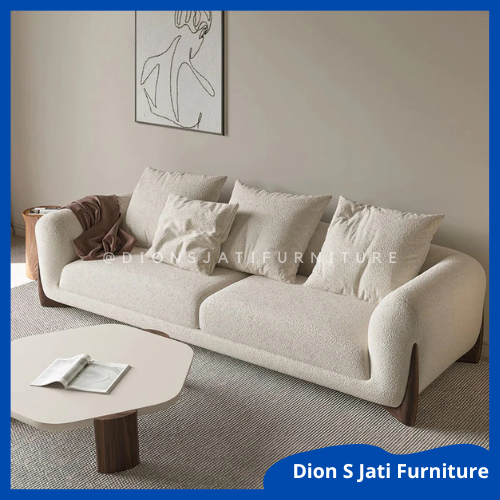 Sofa 3 Seater Sofa Minimalis Modern kayu Jati
