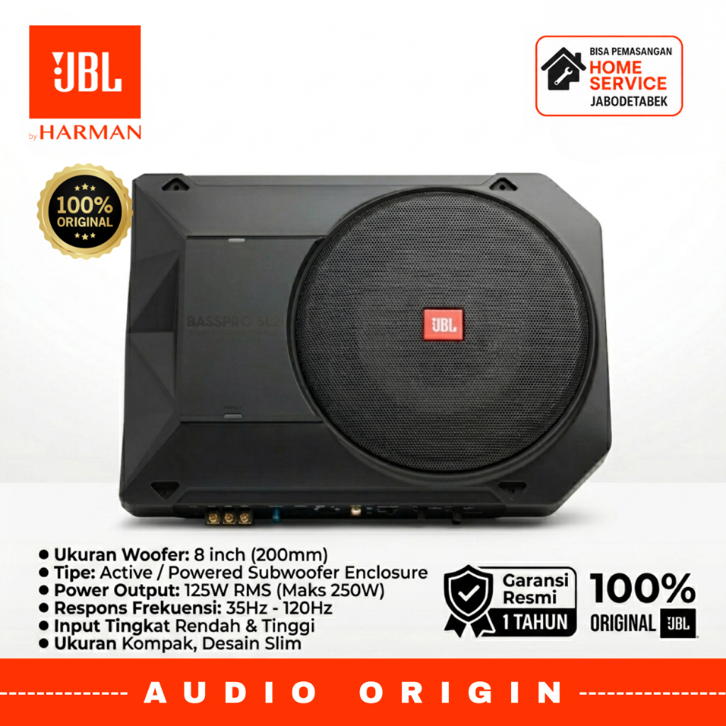 JBL Basspro SL2 8" inchi Subwoofer Kolong Original