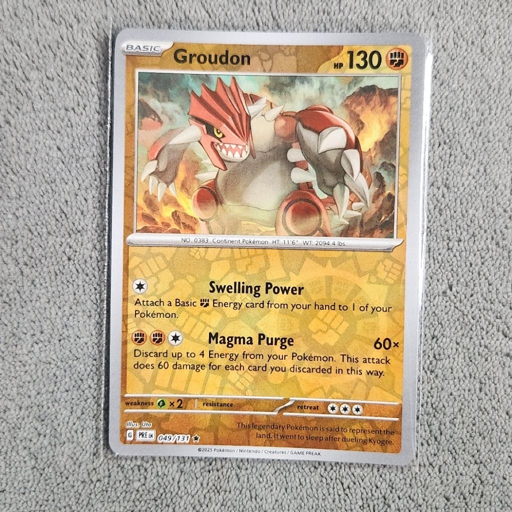 Groudon Pokemon Card EN [Reverse Holo] - Original TCG PRE en Kartu English / Inggris
