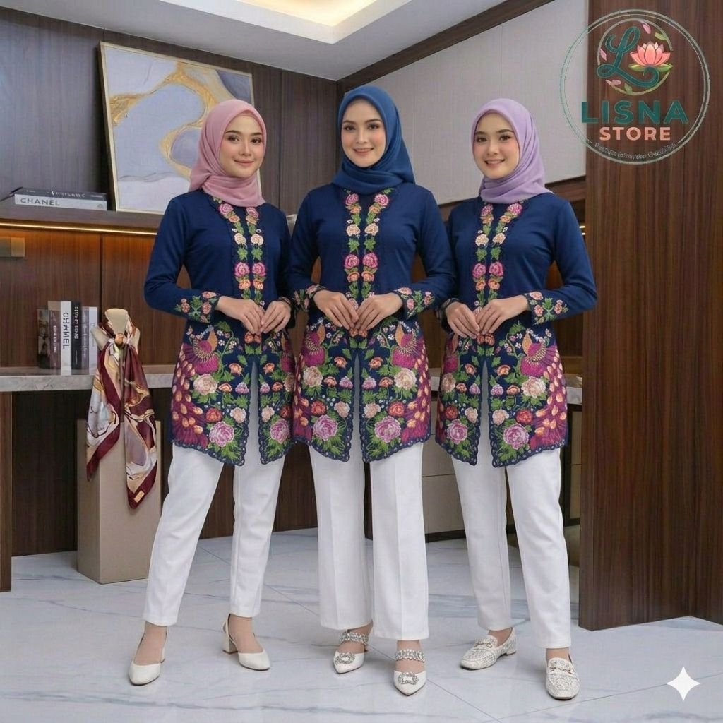 Encim Ld 140 Kebaya Encim Super Jumbo Encim jumbo 5L-6L Motif Merak