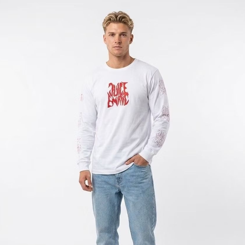 Kaos Pria Lengan Panjang Juice Ematic Original Roxa White