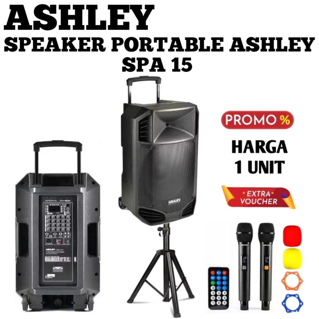 Speaker Portable Ashley Spa15 Original Speaker 15inch Ashley Spa15