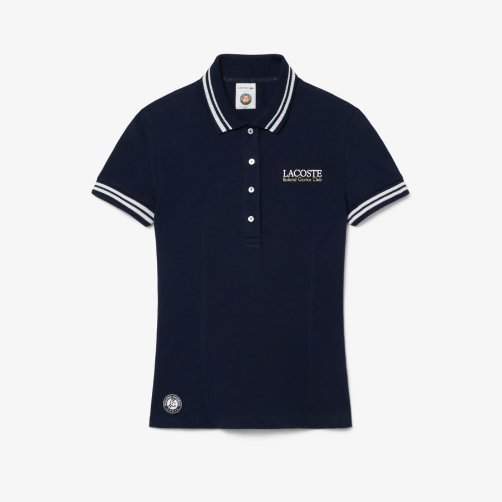 Lacoste Women's Roland-Garros Edition Petit Piqué Polo Shirt Kaos Polo Wanita