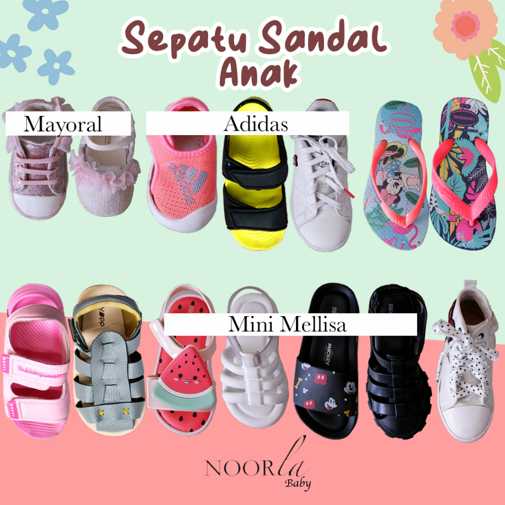 PRELOVED SEPATU ANAK MINI MELLISA / BRANDED SHOES / TAS ANAK BABY / KAPAS BULAT / GENDONGAN