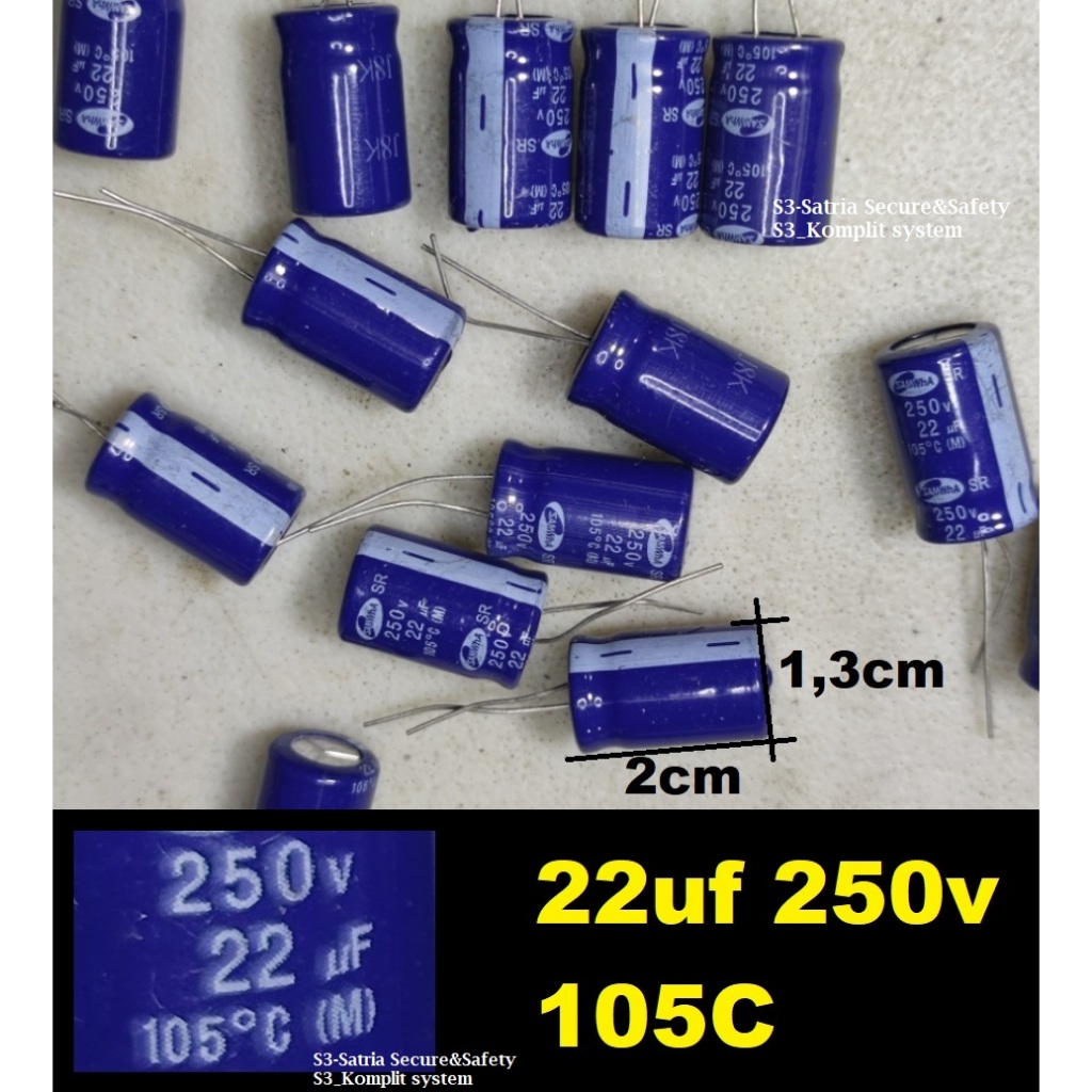 22uf 250v 105C 22uf250V 250v22uf (minimal10pcs)  elco 22 uf 250 vol v 250Volt 250vol 22UF 250V elko 
