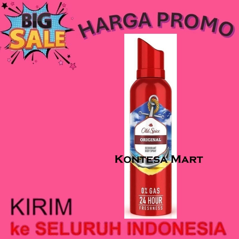 Spray Old Spice Original Deodorant Body Freshness Deodoran Ketiak Segar Dodorant Dedoran 140 ml