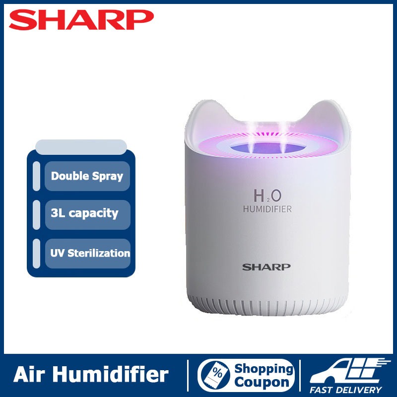 Sharp Diffuser Capacity 3000ML Humidifier Diffuser Aromaterapi Air Purifier USB Air Mini Portable Mi