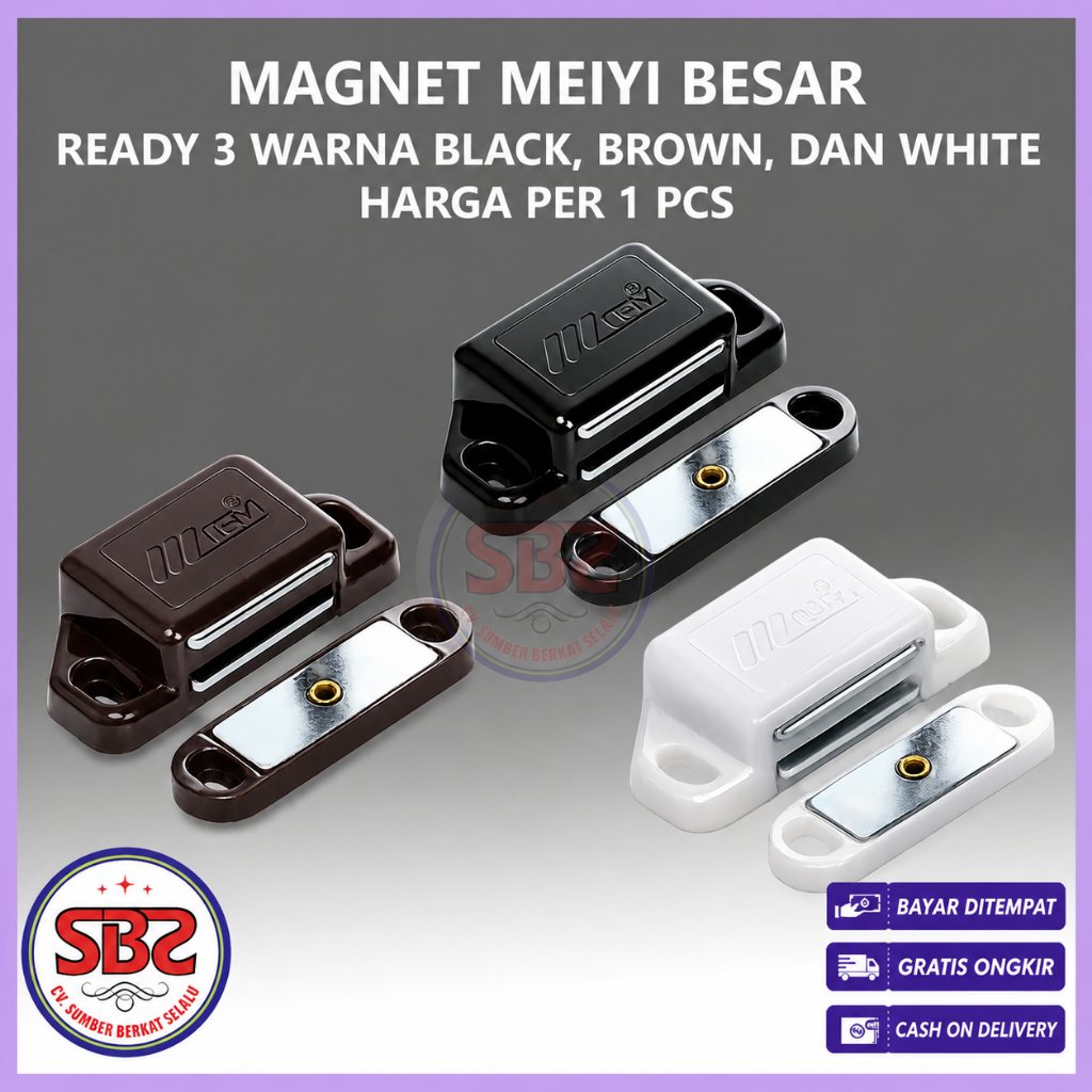 MEIYI Magnet Besar - Magnet Kunci Pintu Laci Lemari Kayu Merk MEIYI