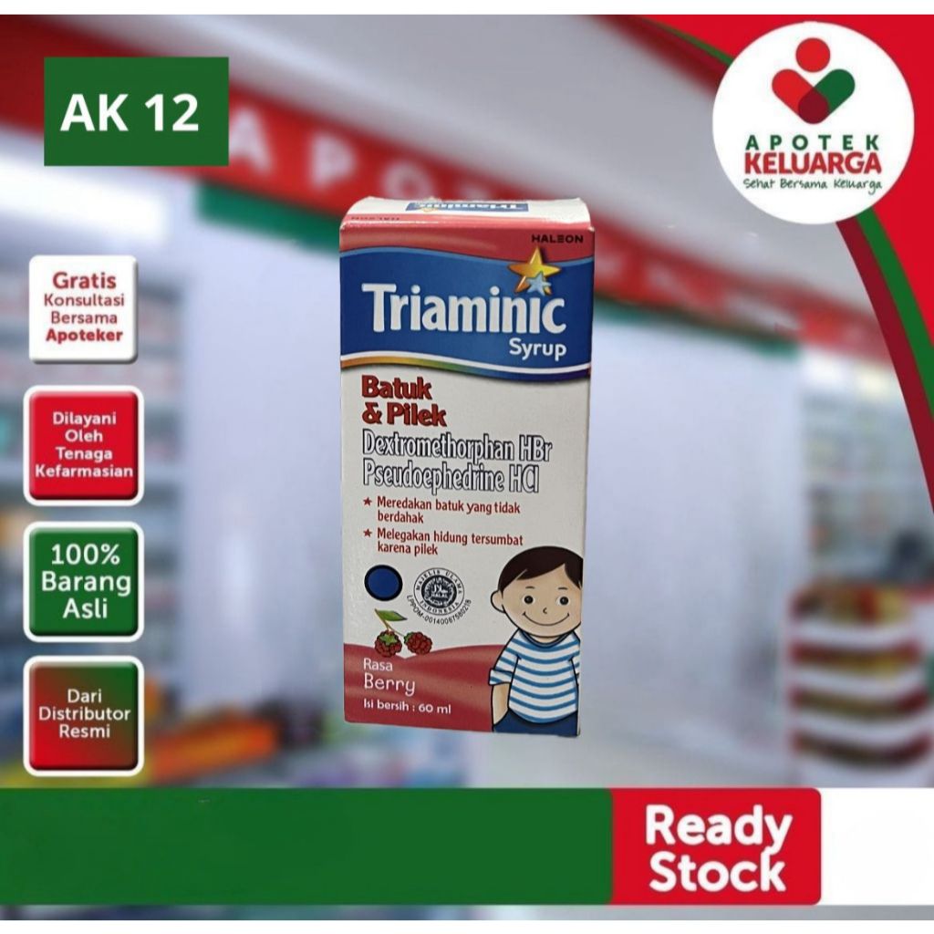 TRIAMINIC BATUK PILEK ANAK- UNTUK BATUK KERING DAN PILEK ANAK