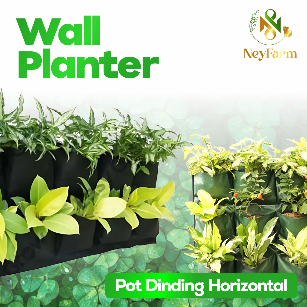 Planter Bag Dinding Wall Planter Horizontal Wall Plant