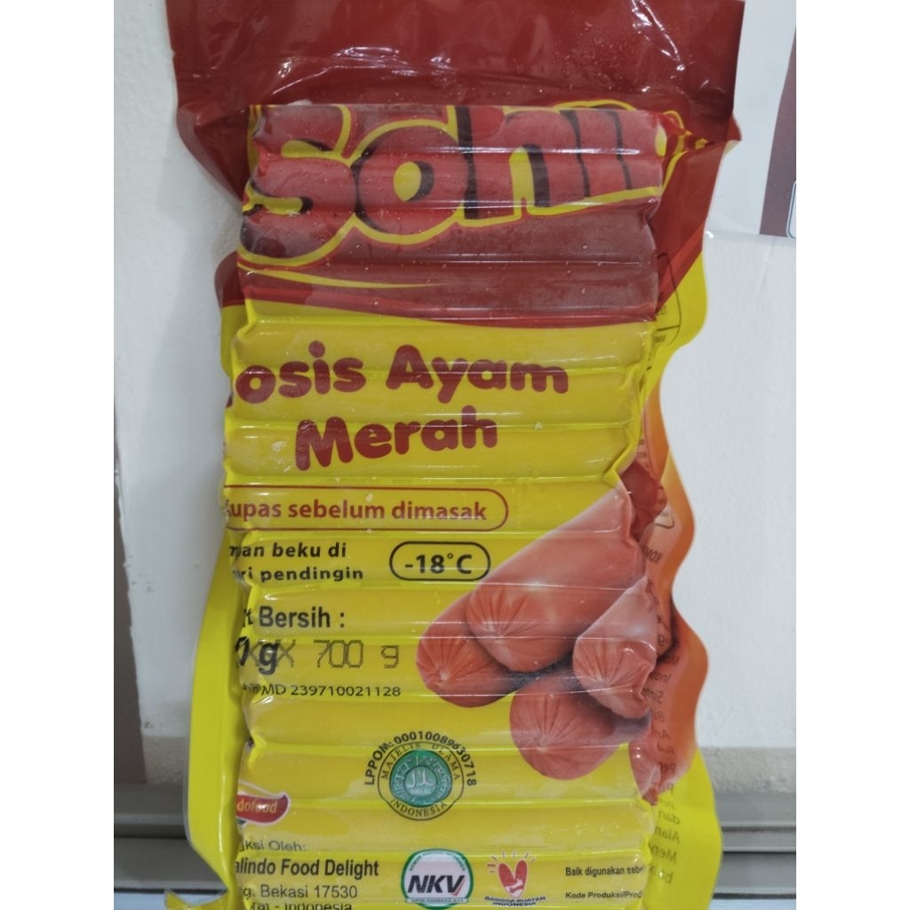 SOHIB sosis ayam merah 700g