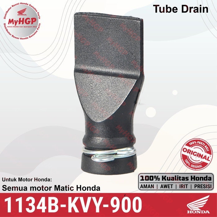 1134BKVY900 - Tube Drain - Vario BeAT Spacy Scoopy Genio Honda Matic CVT 1134B-KVY-900 1134B KVY 900