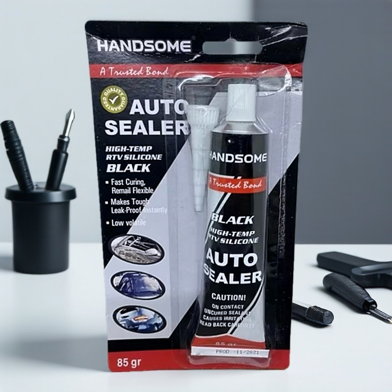 Lem AUTO SEALER HITAM / Lem silicone hitam / lem bemper kaca mobil KECIL dan Lem Gasket Red