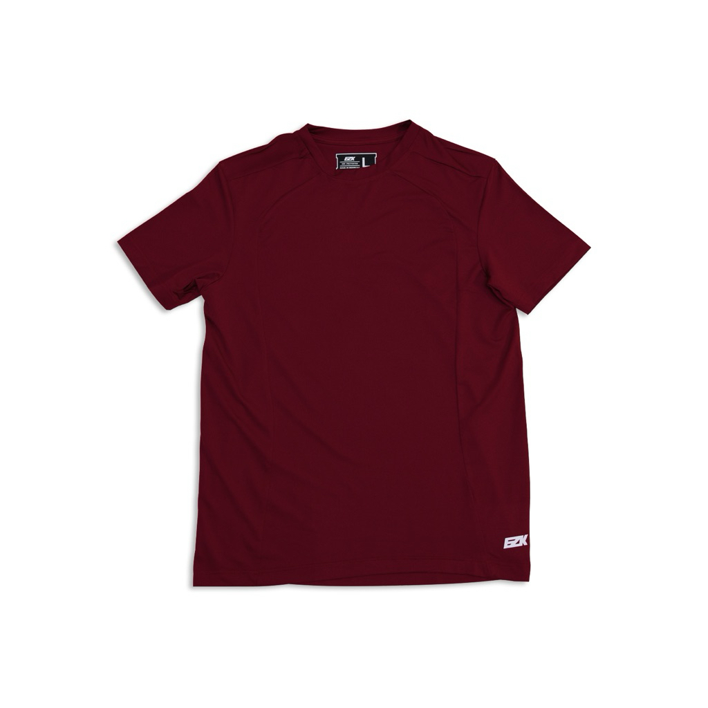 Kaos Jersey Sport Pria Wanita Merah Maroon Polos EZK Store 100% Polyester