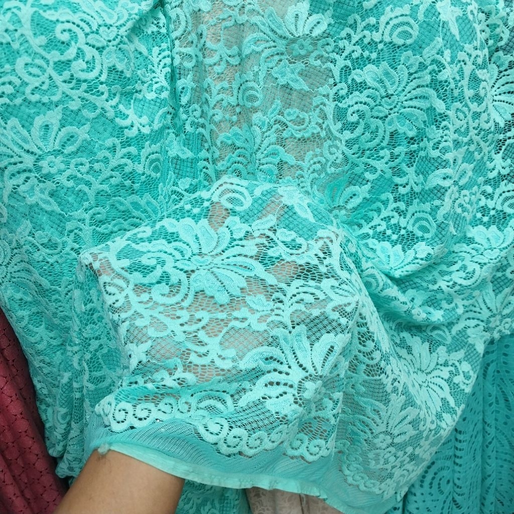 Kain bahan brukat Sofia stretch brukat kebaya melar meteran(harga per 0,5 meter)