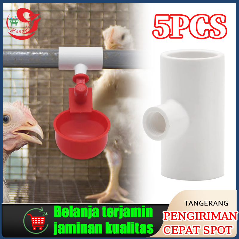 5Pcs 1/2in Nipple Bulat Nipel Nepel Nippel Alat Minum Ayam Bulat Pipa Konektor