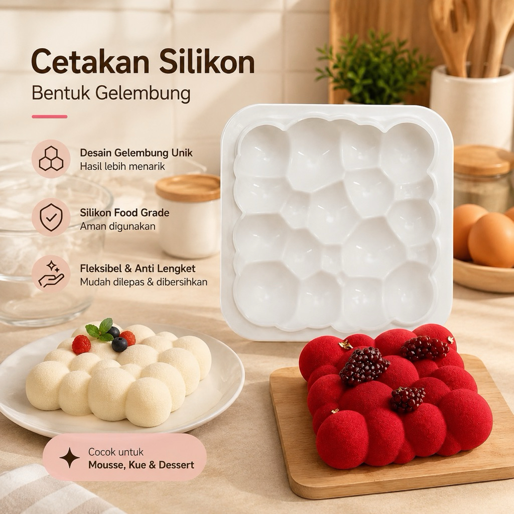 (clashop) 3D SILICON MOULD CLOUD CETAKAN SILIKON AWAN LOYANG TART/Cetakan Silikon Eclipse Untuk Entr