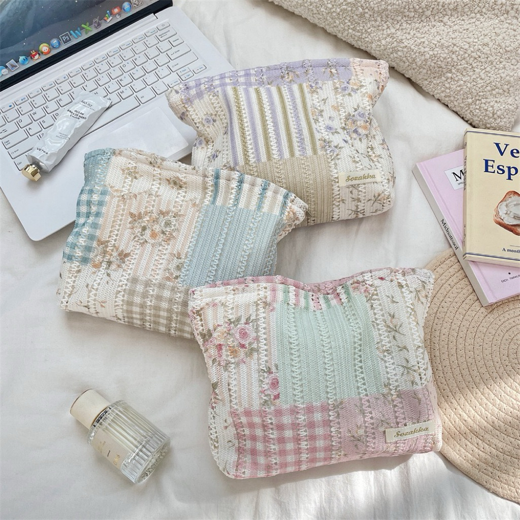 PINKY ROW - ELLEA Make Up Pouch - Pouch Jumbo - Pouch Make Up Tas Make Up