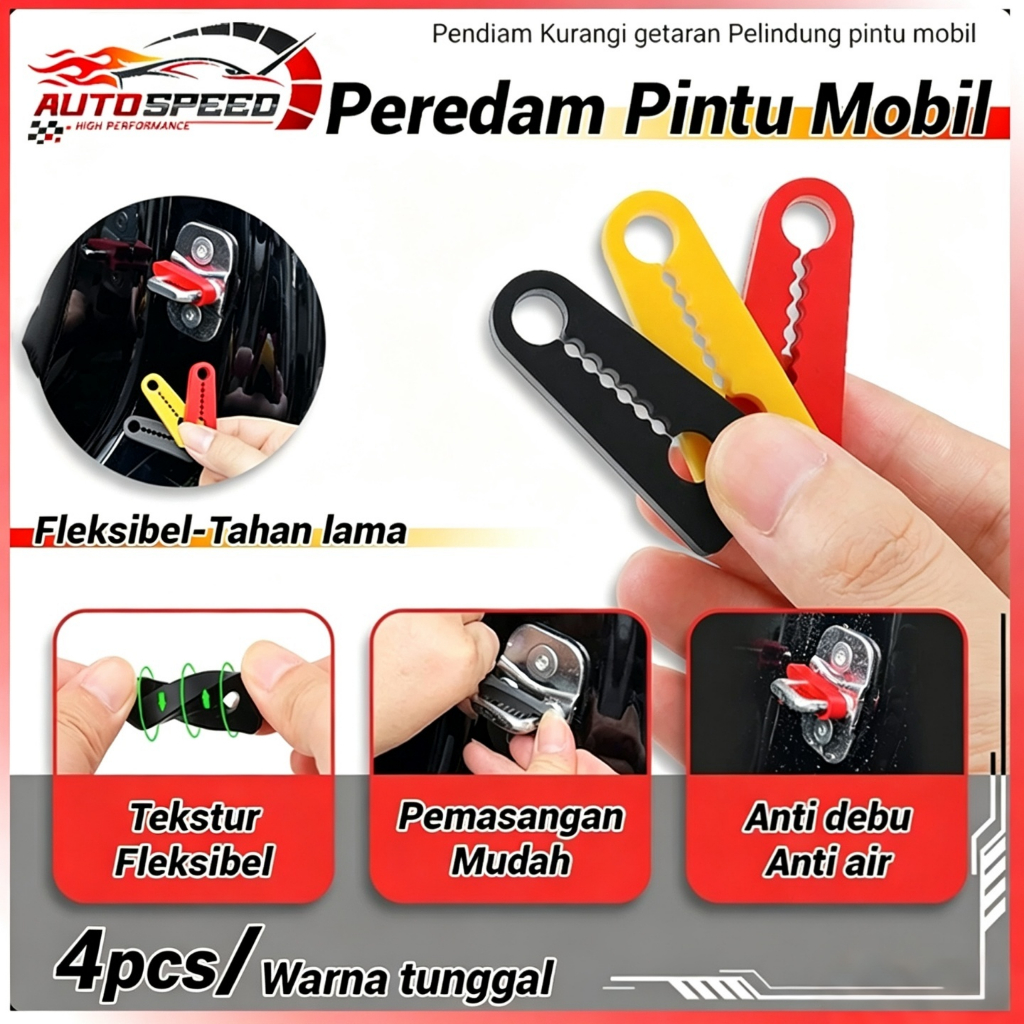 4Pcs Stopper Pintu Mobil Flexible Pelindung Pintu Mobil Universal Berkualitas