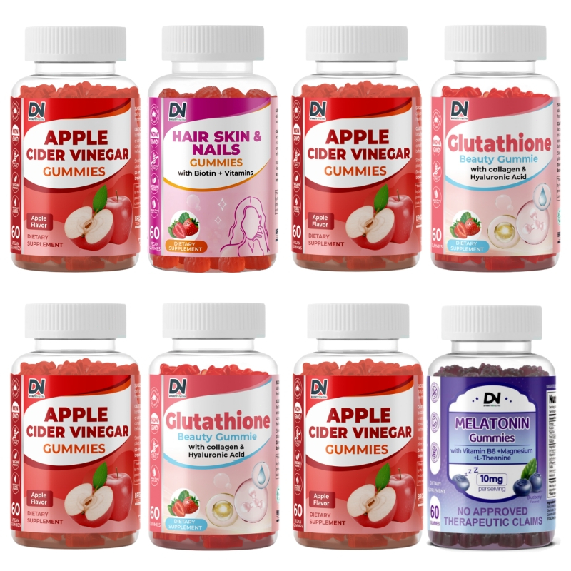 Divinity Nutra ACV Cuka Apel Apple Vinegar Gummy Paket Komplit - Glutathione & Kolagen Beauty Gummy 