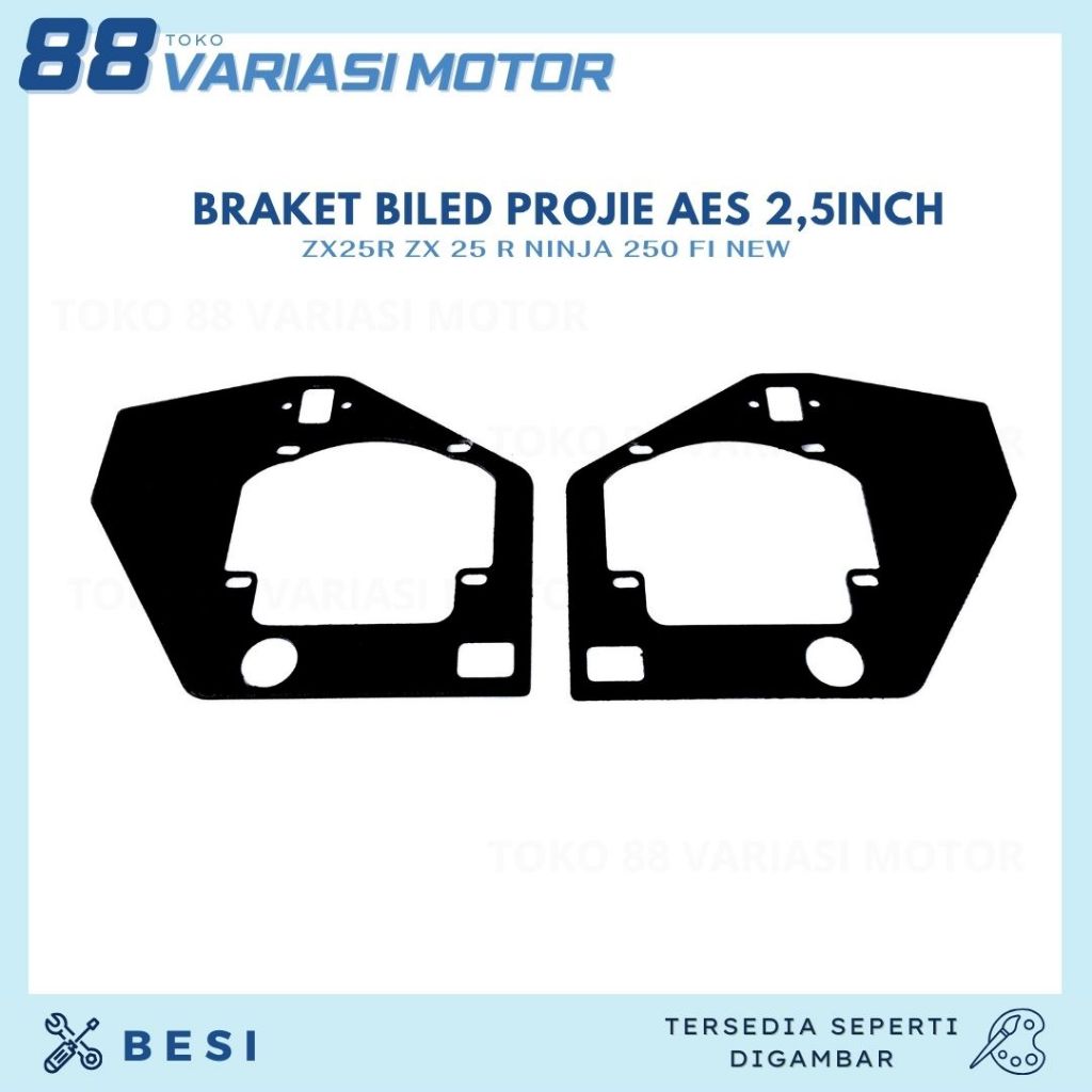 BRACKET LAMPU BILED PROJIE AES KENZO VINYX CR7 TURBO SE 2.5 INCH ZX25R ZX 25 R NINJA 250 FI NEW BARU