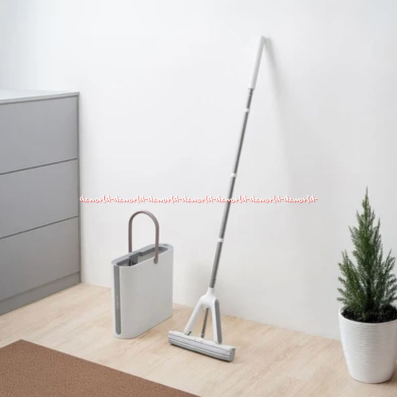Proclean Mop Set White Alat Pel Lantai Pva Model Kotak Dengan Ember Putih Beige Pro Clean Daya Serap