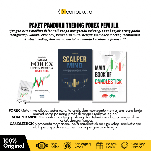 Yash Media - Paket 4 Buku Trading Forex Pemula (Paham Forex untuk Pemula, Candlestick dan Scalper Mi