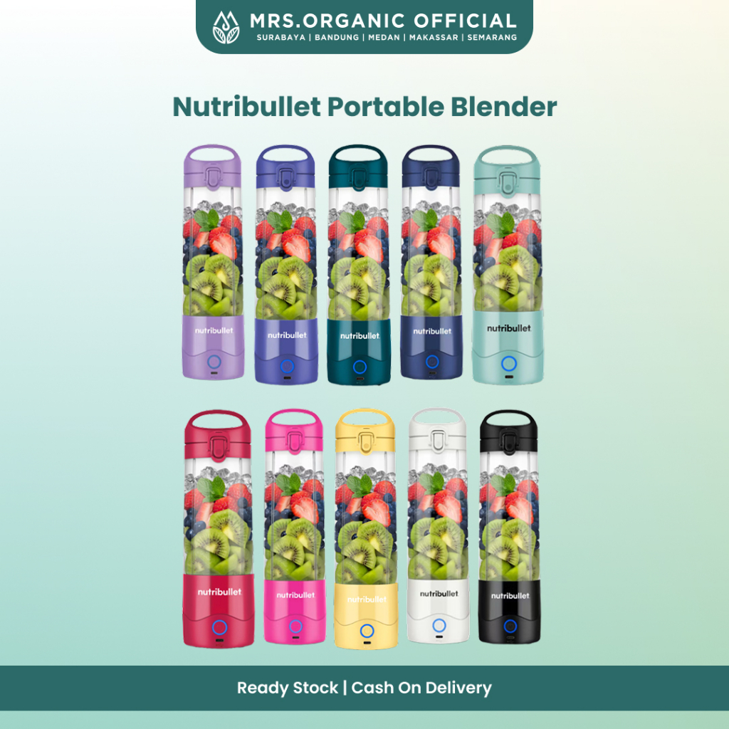 Nutribullet Go Portable Blender 4Pc – Blender Mini Charge USB, Praktis Cocok Diet Travel & Anak Kos